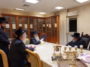 Consulting with the Belzer Rebbe shlita on Urgent Matters